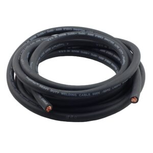 weldingcity 100-ft 2-awg usa-made heavy duty welding cable highly flexible durable epdm rubber jacket 600v -50c-105c black