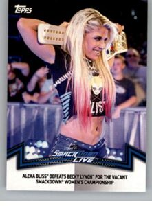2018 topps wwe women's division evolution memorable matches and moments wrestling #sdl-4 alexa bliss defeats becky lynch
