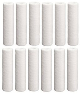 cfs – 12 pack spun wound polypropylene sediment water filter cartridges compatible with p10-10 models – whole house replacement water filter cartridge, 10 micron - 10 x 2.5, white