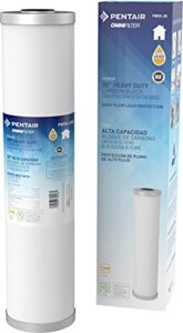 pentair omnifilter pb55-20 carbon water filter, 20-inch, whole house premium heavy duty carbon block lead reduction replacement cartridge, 20" x 4.5", 0.5 micron