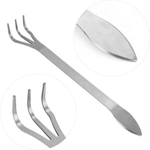 Eboxer Stainless Steel 3 Prong Root Rake Pick Set, Bonsai Tool Root Pick Rake Gardening Tools