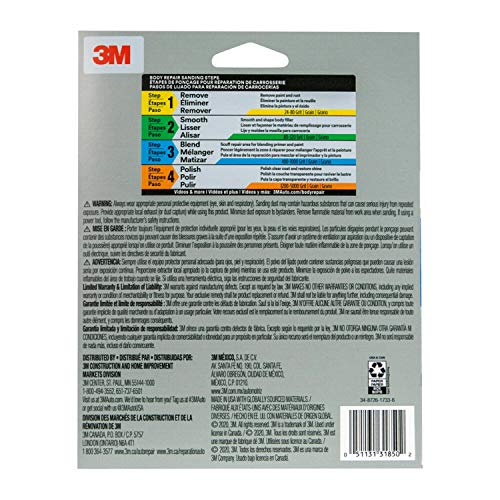 3M Super Flexible Sanding Sheets, 31850, 800 Grit, 3.4 in x 5.5 in, 3 Sheets Per Pack