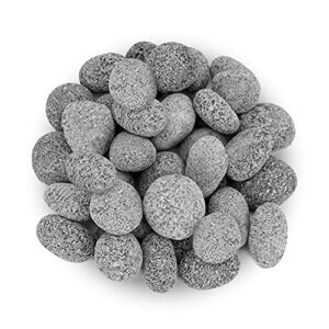 stanbroil tumbled lava rock pebbles for indoor or outdoor gas fire pits and fireplaces - 10 pounds(1"-2")