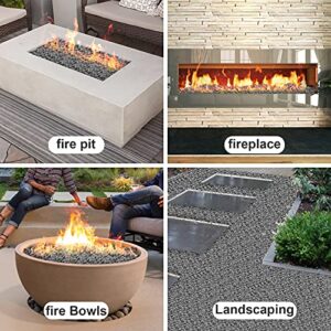 Stanbroil Tumbled Lava Rock Pebbles for Indoor or Outdoor Gas Fire Pits and Fireplaces - 10 pounds(1"-2")