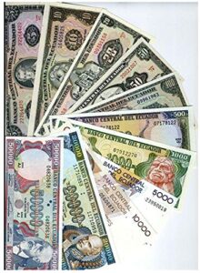 ec 1988 ecuador flawless 1988-99 complete denomination set! 11 diff scarce banknotes!! gem crisp uncirculated