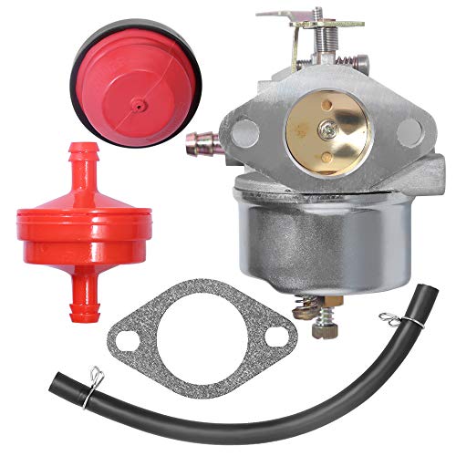 Carburetor for Tecumseh 632110 632111 632334 632370 632536 640105 632334A 632370A Snowblower w/Fuel Line Fuel Filter Primer Bulb Gasket