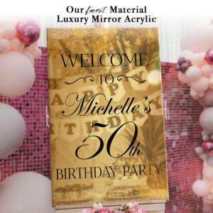 Custom Welcome Sign for Birthday Party - 50th Birthday Sign - 50th Birthday Party Welcome Sign - Personalized Birthday Banner – Welcome Poster for Birthday