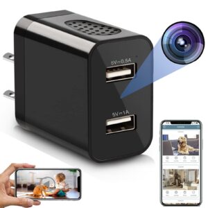 Spy Camera Hidden Camera - WiFi Hidden Camera Charger with Remote View- HD 1080P - Spy Cam - Nanny Cam Hidden Camera - Small Secret Camera - Premium Indoor Hidden Security Camera- Motion Detection