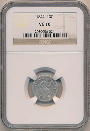 1844 P Seated Liberty Dime Dime VG10 NGC