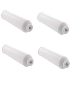 4 pack compatible 10" x 2" gac inline filter/ro post filter - 1/4" t33