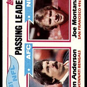 1982 Topps Football #257 Ken Anderson/Joe Montana Cincinnati Bengals/San Francisco 49ers 1981 Passing Leaders