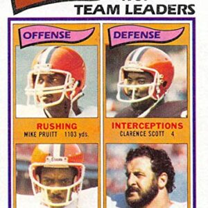 1982 Topps Football #55 Mike Pruitt/Clarence Scott/Ozzie Newsome/Lyle Alzado Cleveland Browns TL