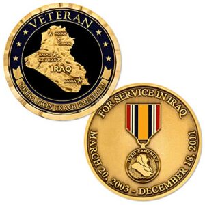 operation iraqi freedom veteran 2003-2011 bronze challenge coin