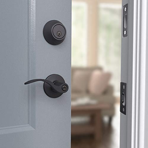 Amazon Basics Deadbolt - Single Cylinder - Matte Black