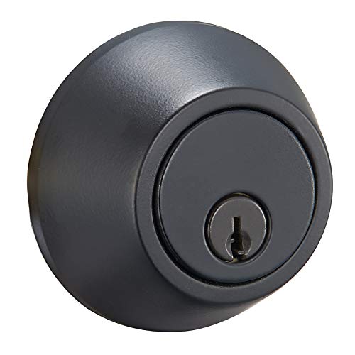 Amazon Basics Deadbolt - Single Cylinder - Matte Black