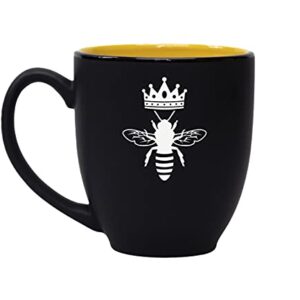 Queen Bee Coffee Mug (Yellow on Black)