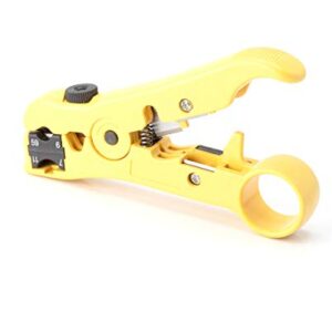 Premium Coaxial Cable Cutter/Prepping Tool for RG59, RG6, RG7, and RG11 - Stripping Tool for Category Cable- CAT6 CAT5 CAT3 Stripper - Universal for coaxial and cat wire