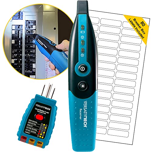 Circuit Breaker Finder with GFCI Circuit Tester & LED flashlight: 3-in-1 Circuit Breaker Finder Multitool to quickly identify the right Circuit Breaker is powering an outlet accurately by VersativTECH