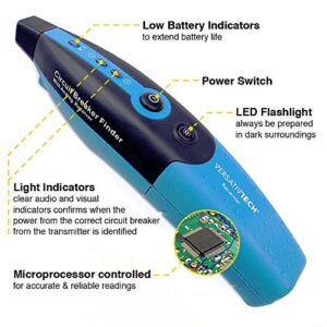 Circuit Breaker Finder with GFCI Circuit Tester & LED flashlight: 3-in-1 Circuit Breaker Finder Multitool to quickly identify the right Circuit Breaker is powering an outlet accurately by VersativTECH