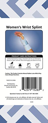 Amazon Brand - Solimo Women’s Wrist Splint, Right Hand, One Size