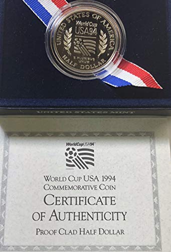 1994 P World Cup Soccer Comes in US Mint Box Half Dollar Proof US Mint