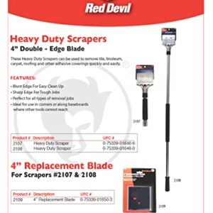 Red Devil 2108 Long Handle Heavy Duty Floor Scraper, 1-Pack, Metal