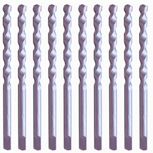 masonry drill bits 5/32 in.x 3-1/2 in. carbide tip flat shank drill concrete stone bricks-10pcs