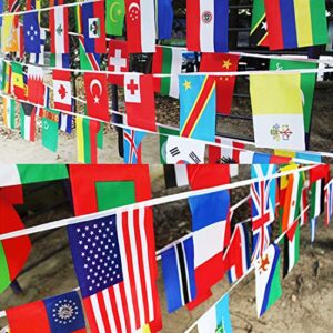 AMAPON 200 Countries Flags,164 Feet World Flags,Decorations International Flags,World Party Decoration,World Cup Olympics Flags,String Flags,Bunting Banner Bar-Sports Clubs-Grand Opening