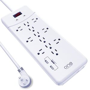 one power pss122 12 outlet/2 usb surge protection strip by one power