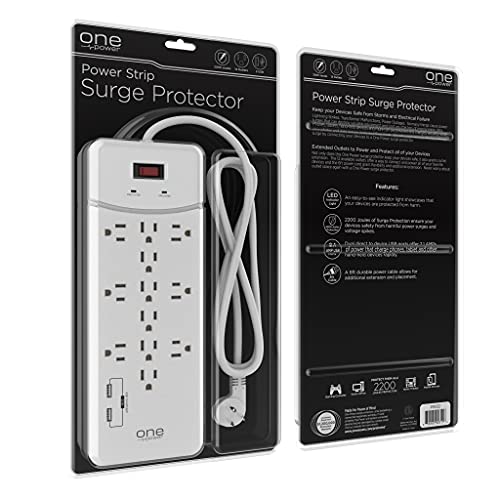 ONE Power PSS122 12 Outlet/2 USB Surge Protection Strip by ONE Power