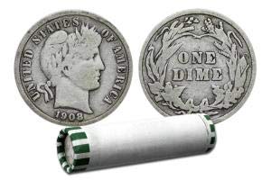 1892-1916 silver barber 1 coin random date dime very good