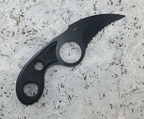 5.5" Karambit Black MINI NECK Carbon Steel Sharp Tactical Fixed Blade Knife Claw Hunting Fishing Survival Necklace HK07
