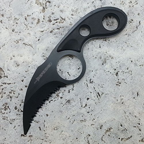 5.5" Karambit Black MINI NECK Carbon Steel Sharp Tactical Fixed Blade Knife Claw Hunting Fishing Survival Necklace HK07