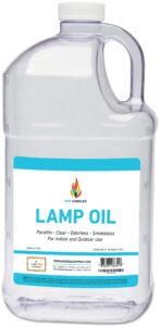 liquid paraffin lamp oil - 1 gallon - smokeless, odorless, ultra clean burning fuel - tiki torch fuel for indoor and outdoor use- made in the u.s.a.