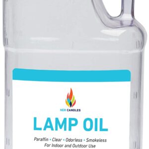 Liquid Paraffin Lamp Oil - 1 Gallon - Smokeless, Odorless, Ultra Clean Burning Fuel - Tiki Torch Fuel for Indoor and Outdoor Use- Made in The U.S.A.