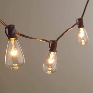 hairmiss 25ft outdoor edison bulb string lights st35 edison bulbs(plus 2 extra bulbs), ul listed for indoor/outdoor decor, perfect for garden/backyard/pergola/patio/party (brown)