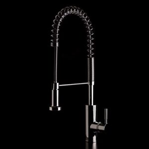 Miseno MNO281SS Miseno MK281A Professional Series Pre-Rinse Kitchen Faucet with Multi-Flow Spray Head - Includes Optional Deck Plate