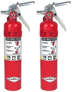 amerex b417, 2.5 lb. abc dry chemical class a b c fire extinguisher with wall bracket, 2 pack