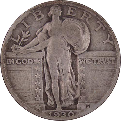 1930 Standing Liberty Quarter VG Very Good 90% Silver 25c US Type Coin