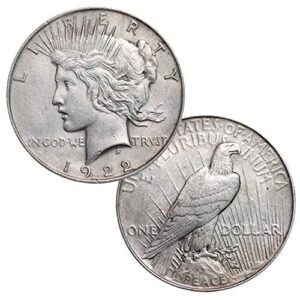1922-1935 silver peace dollar extra fine random date $1 extra fine