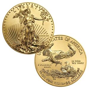 $25 1/2 ounce gold american eagle $25 brilliant uncirculated