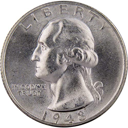 1948 S Washington Quarter BU Uncirculated Mint State 90% Silver 25c US Coin