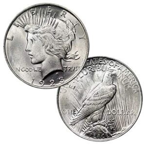 silver peace dollar $1 bu