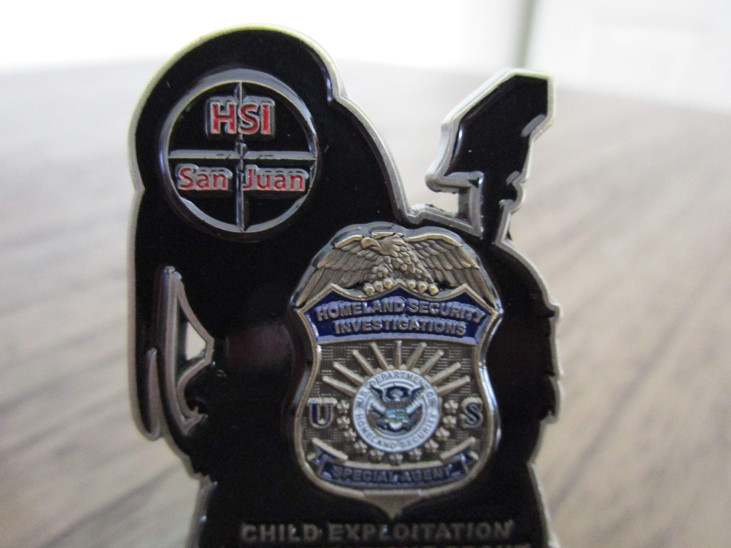 ICE HSI Child Exploitation Investigations Group San Juan Puerto Rico Predator Challenge Coin