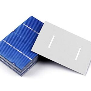 Fraflor 100pcs Solar Cell Battery Silicon Power Module for DIY Poly Mini Solar Panel China 0.5V 1.46A 78mm x 52mm