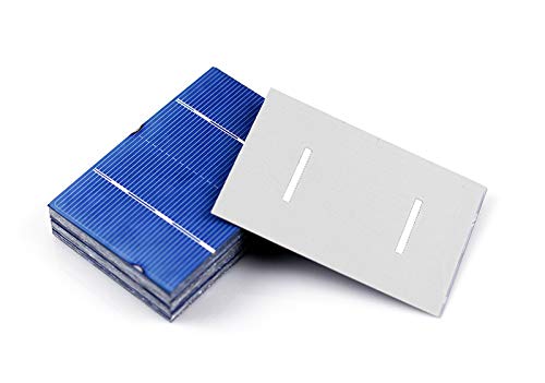 Fraflor 100pcs Solar Cell Battery Silicon Power Module for DIY Poly Mini Solar Panel China 0.5V 1.46A 78mm x 52mm