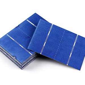 Fraflor 100pcs Solar Cell Battery Silicon Power Module for DIY Poly Mini Solar Panel China 0.5V 1.46A 78mm x 52mm