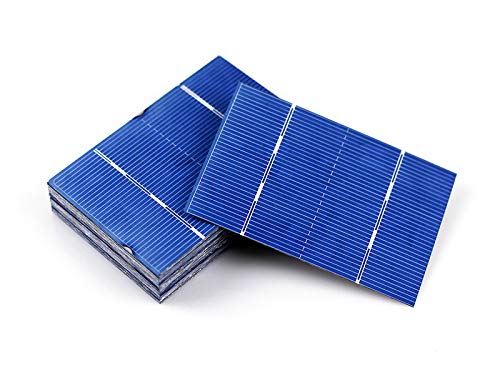 Fraflor 100pcs Solar Cell Battery Silicon Power Module for DIY Poly Mini Solar Panel China 0.5V 1.46A 78mm x 52mm