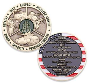 army core values challenge coin - united states army challenge coin - amazing us army military coin - designed by military veterans!