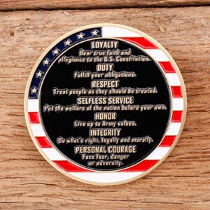 Army Core Values Challenge Coin - United States Army Challenge Coin - Amazing US Army Military Coin - Designed by Military Veterans!